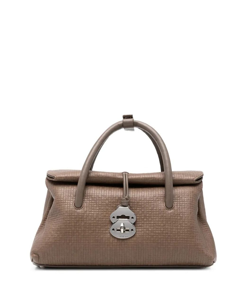 Zanellato Brown Small Dotta Leather Tote Bag