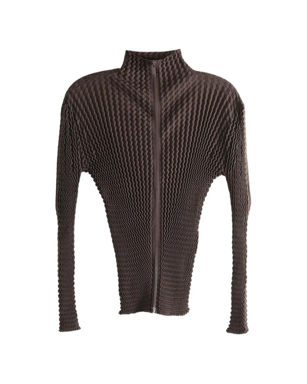 Issey Miyake Gray Spongy-66 Zip Jacket