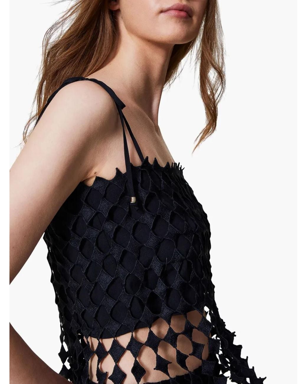 Twinset Black Embroidered Top