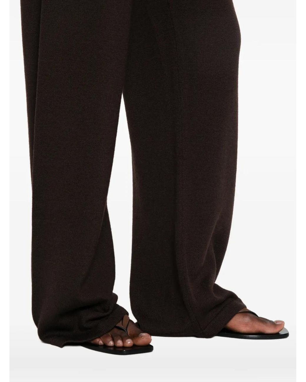 Max Mara Brown Mmlgabarra Fine-Knit Trousers