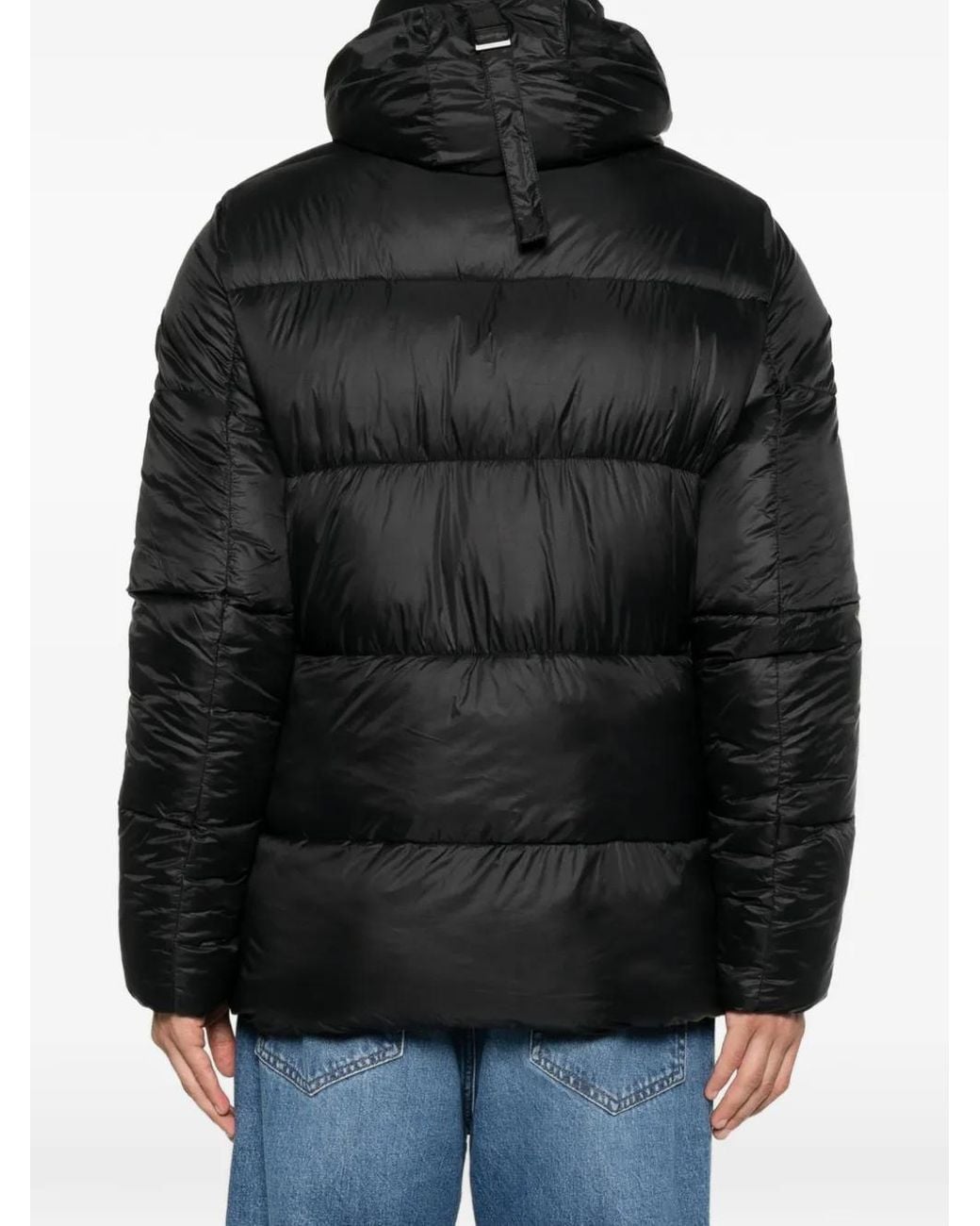 SERGIO MORETTI FIRENZE Gefütterte Jacke Mit Logo-Patch in Black für Herren