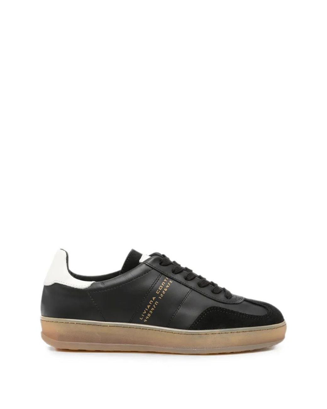 Liviana Conti Black Logo-Detail Panelled Sneakers