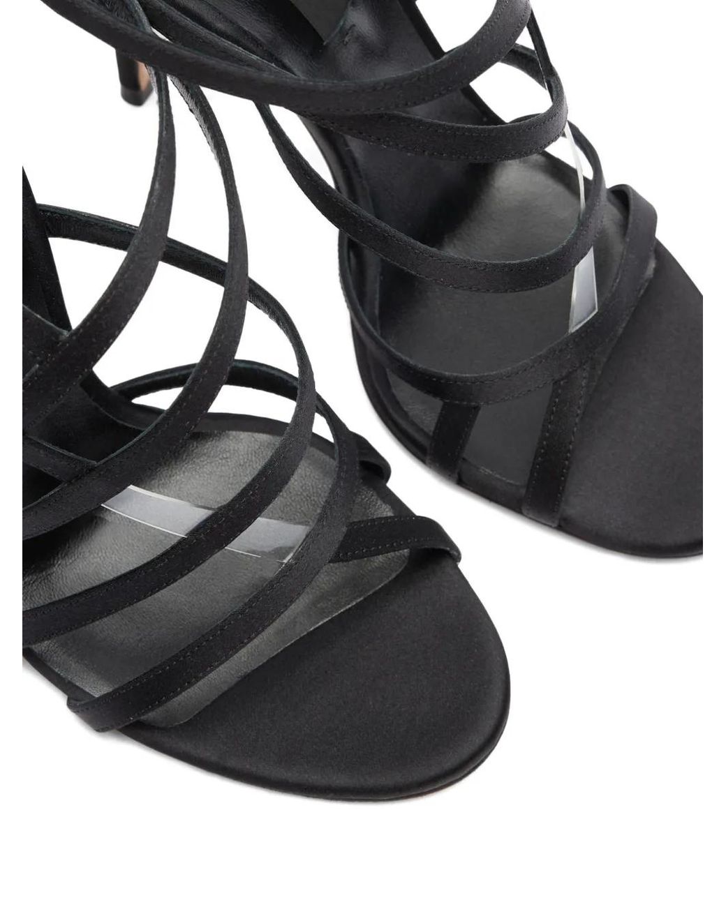 Casadei Black 100Mm Strapped Heeled Sandals