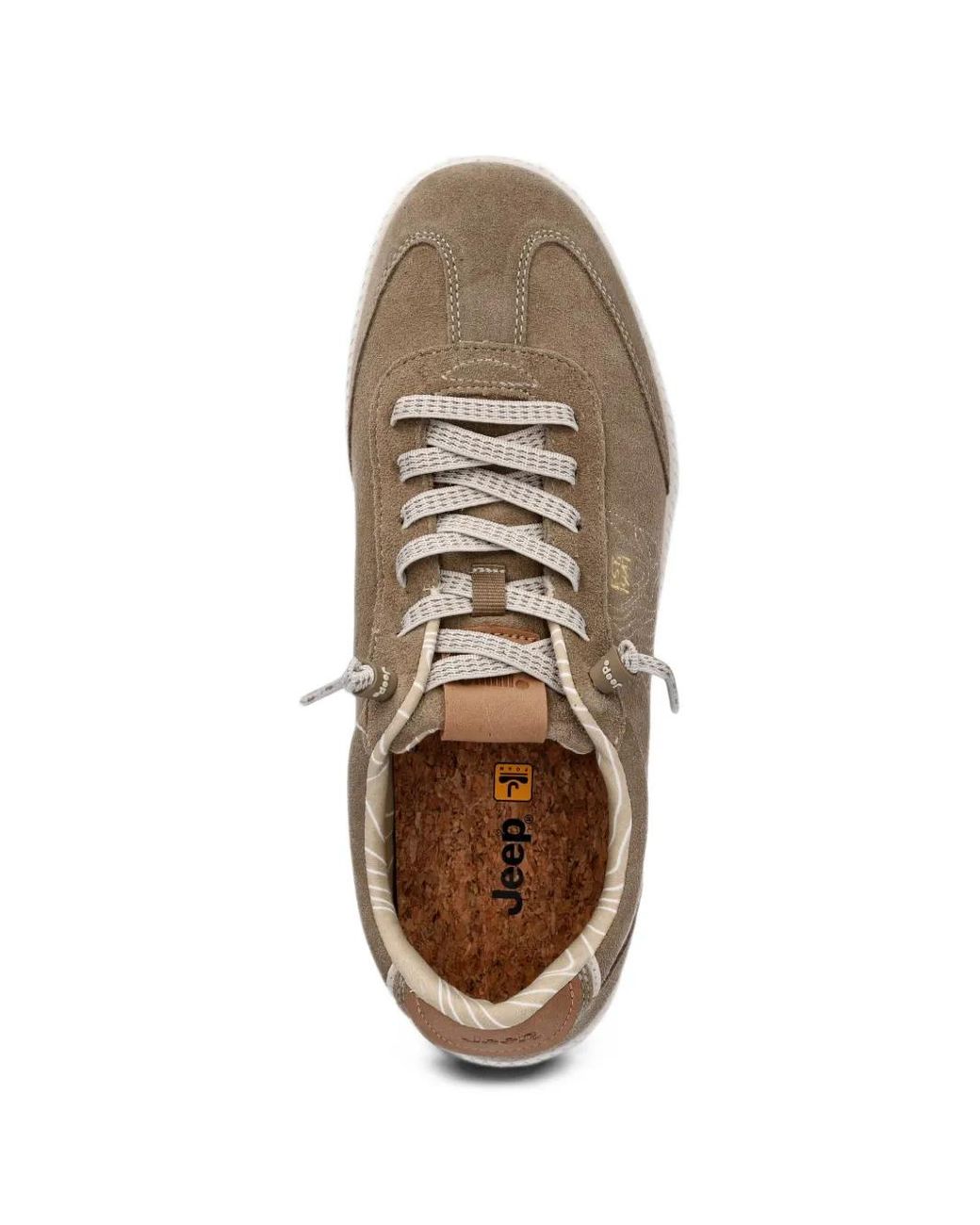 Jeep Brown Ster Logo-Patch Sneakers for men