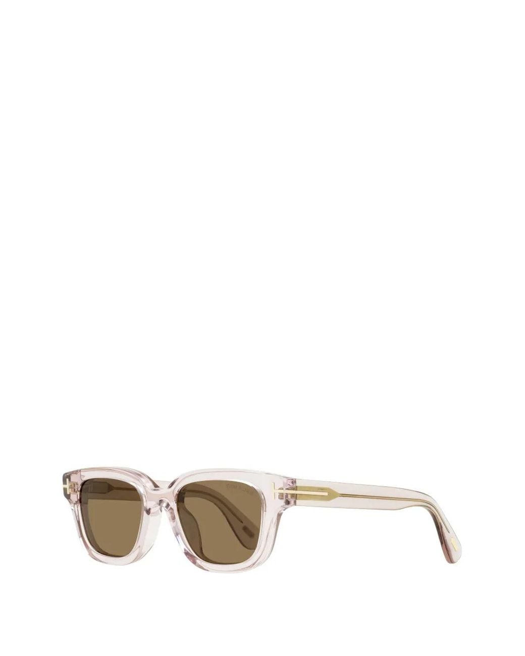 Tom Ford Metallic Alternative Fit Rectangular-Frame Sunglasses for men