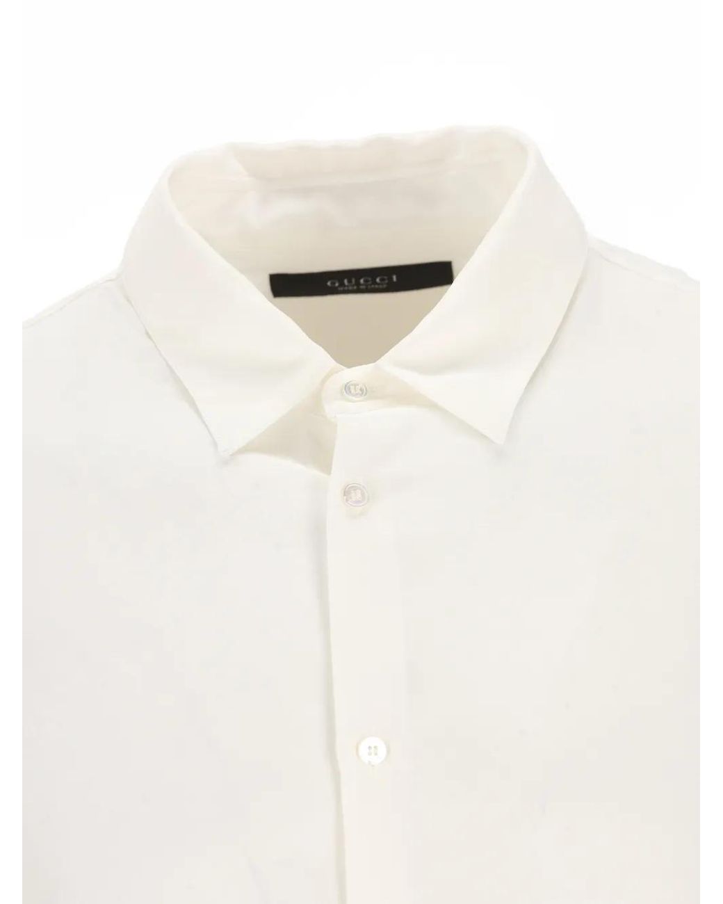 Gucci White Silk Crêpe De Chine Shirt for men