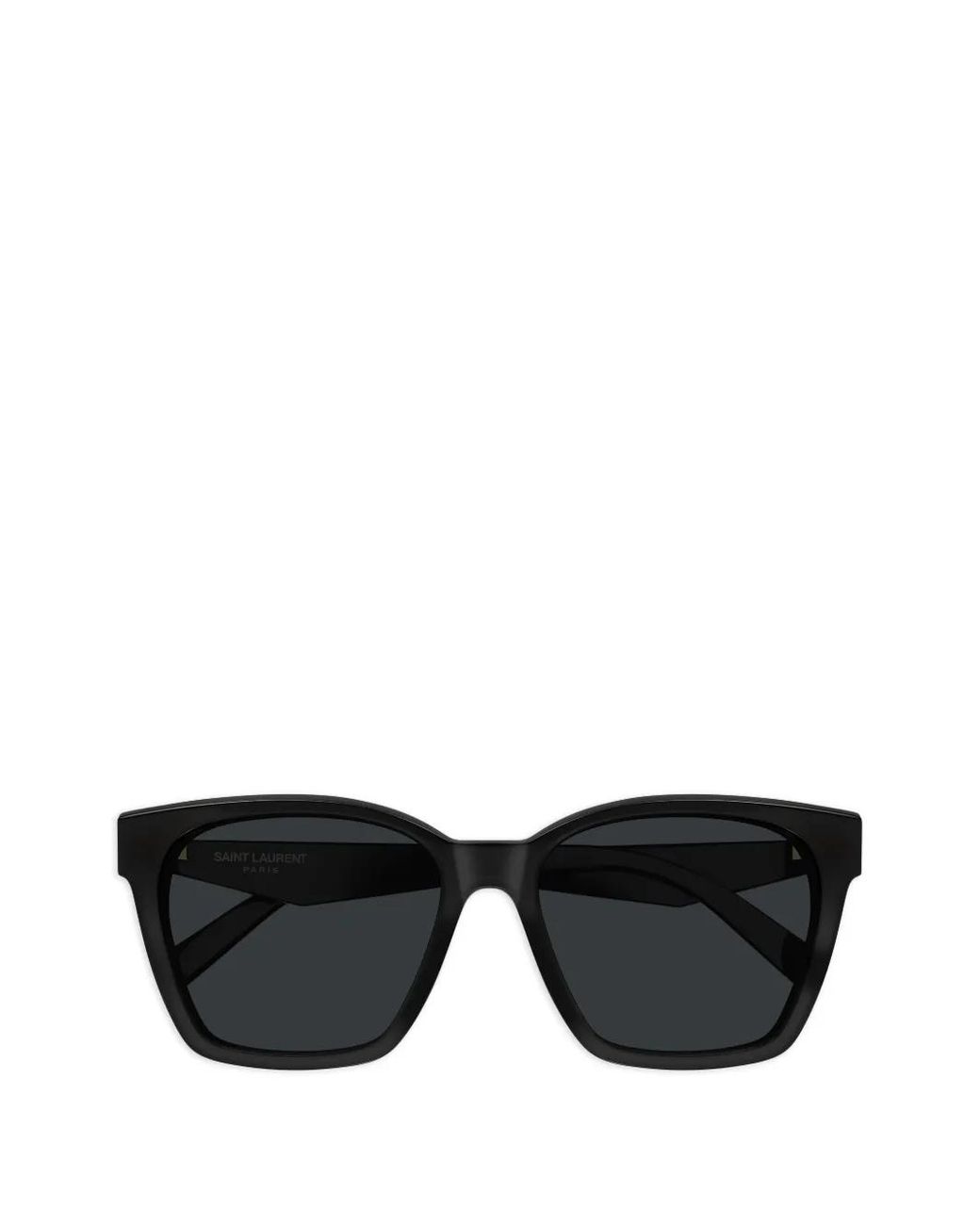 Saint Laurent Black Square-Frame Logo-Detail Sunglasses