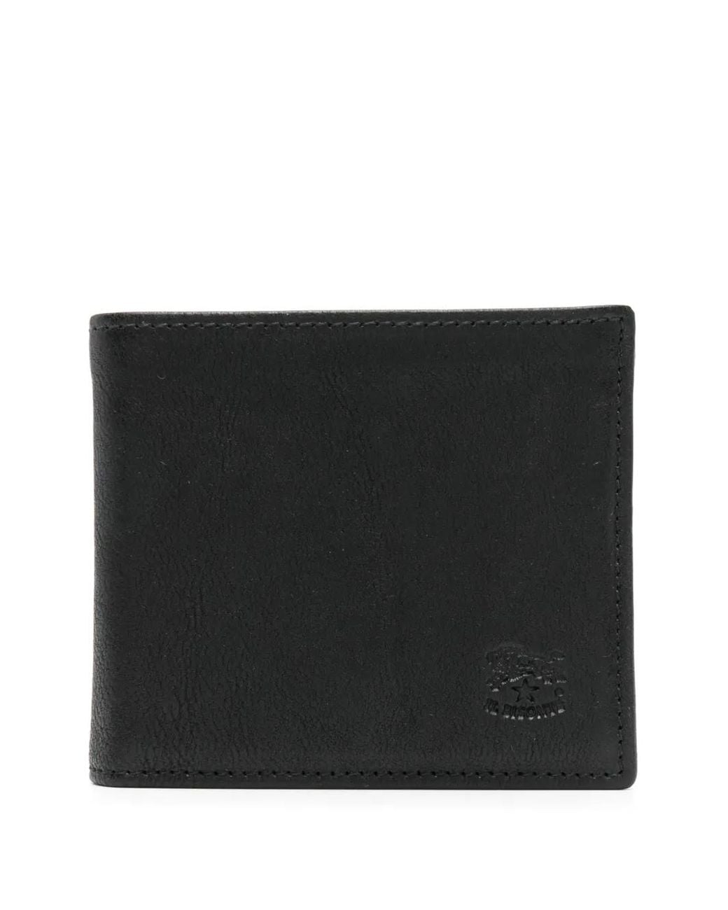 Il Bisonte Black Leather Bi-Fold Wallet
