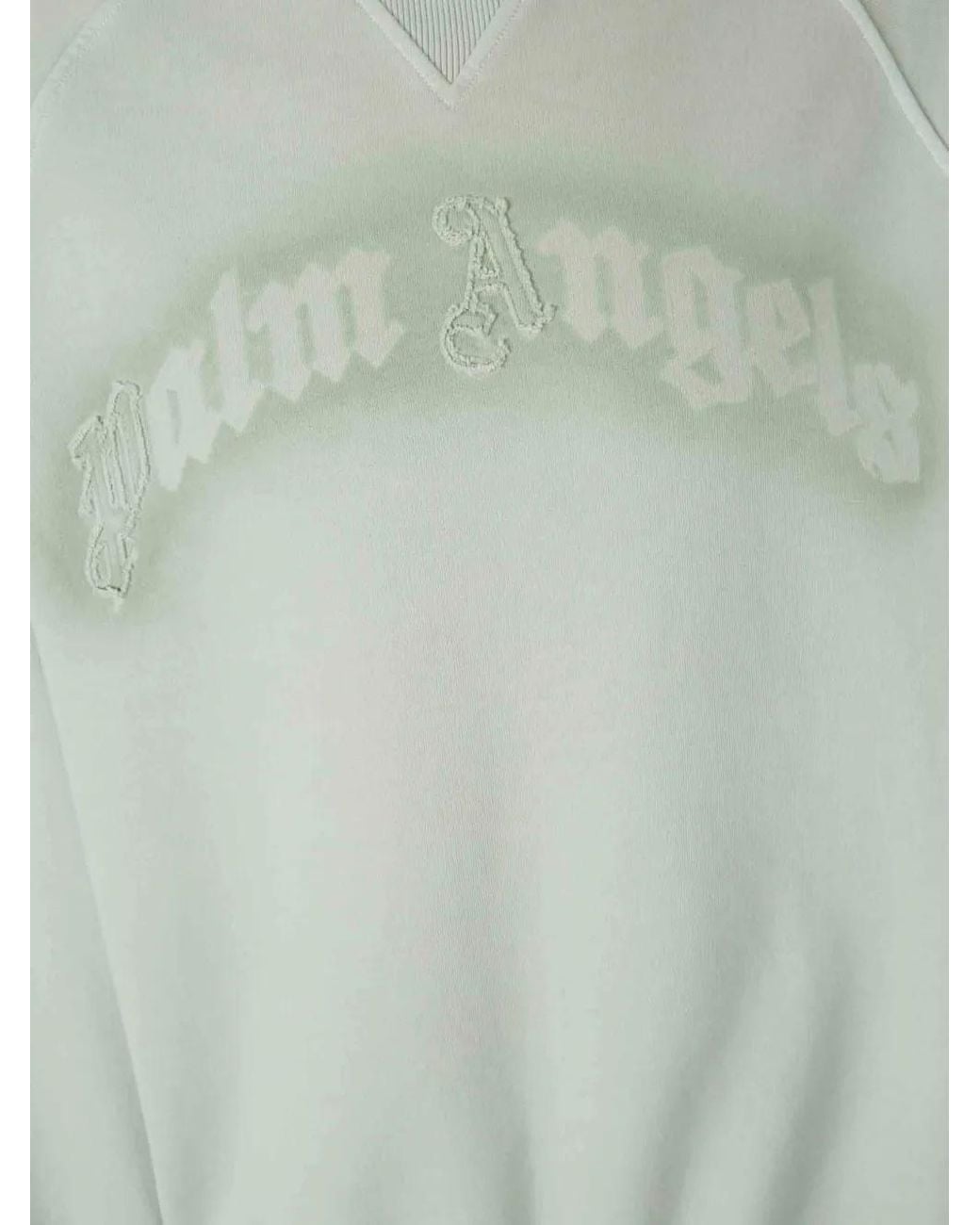 Palm Angels Green Logo-Embroidered Raglan-Sleeve Sweater for men