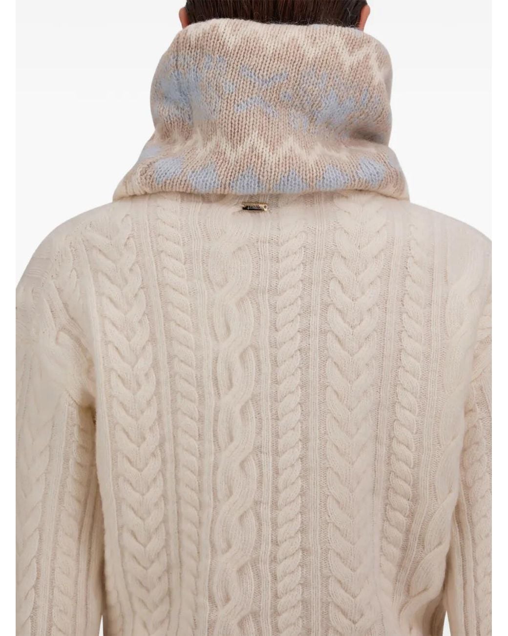 Herno Gray Écharpe-Tube En Maille Fair Isle