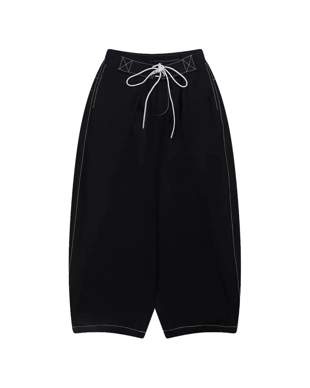 NAMESAKE Black Pantalon Folding Wide En Laine for men