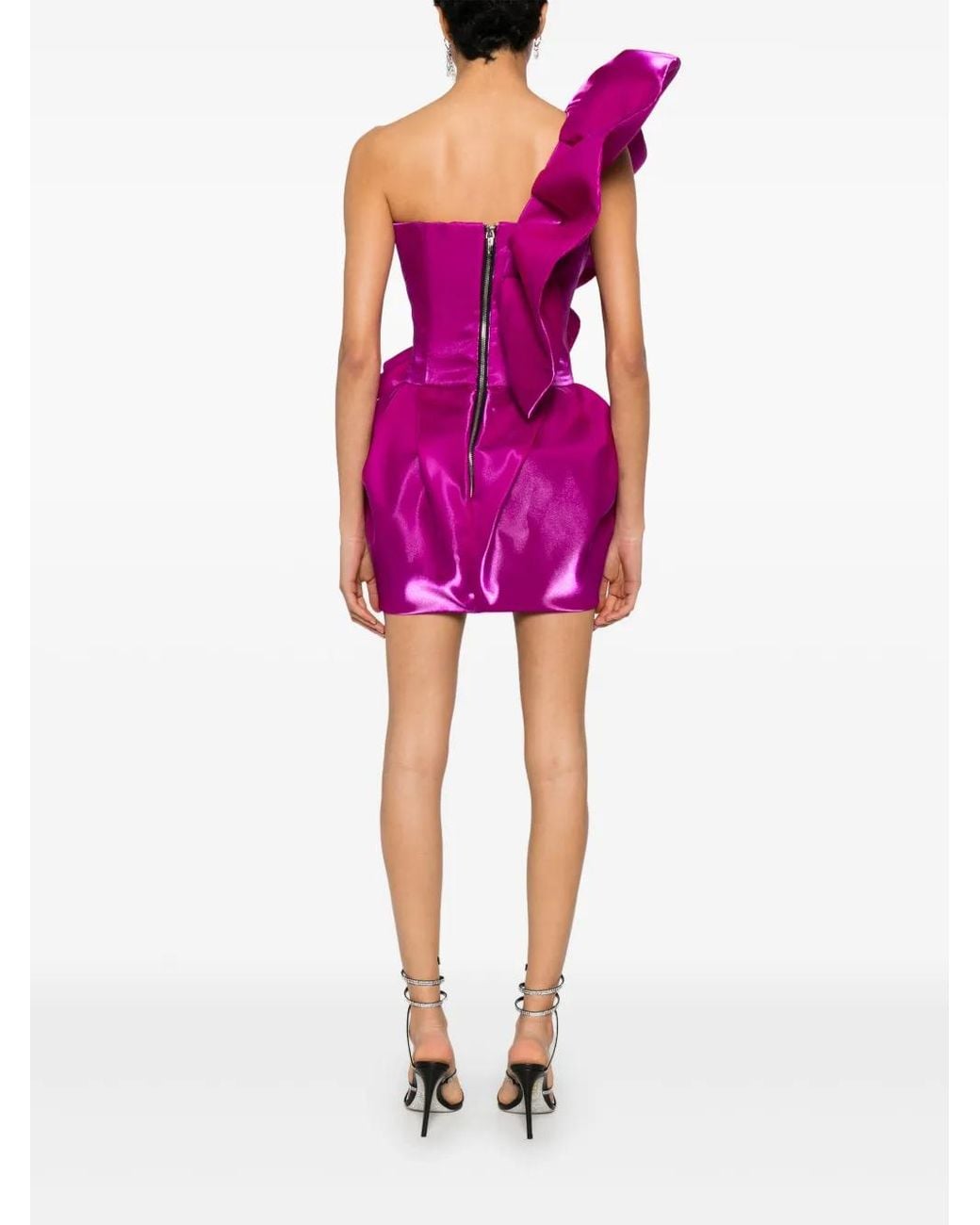 MITILIANE COUTURE Purple Ruffled Mini Dress