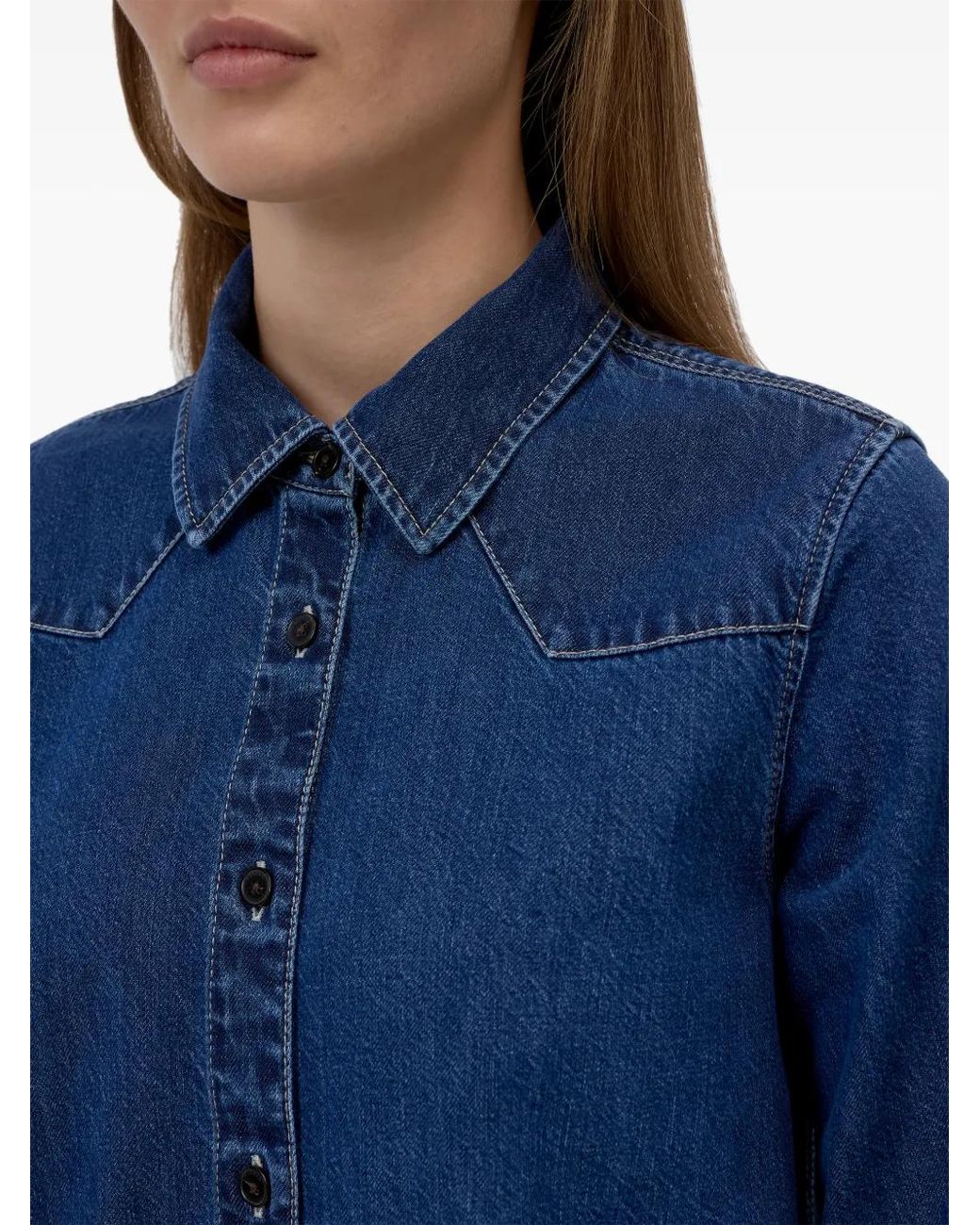 Closed Blue Hemd Mit Western-Style