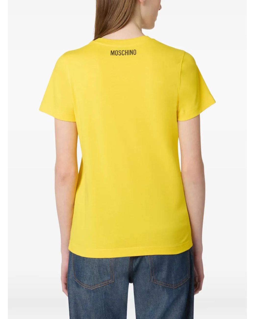 Moschino Yellow Smiley Organic Cotton Jersey T-Shirt