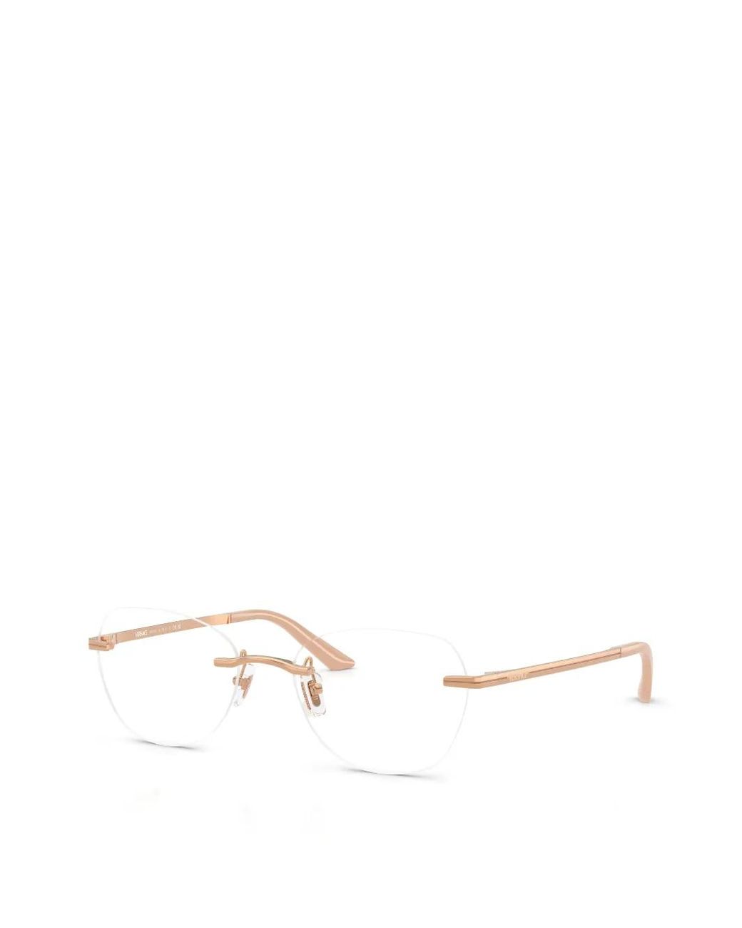 Versace White Rimless Glasses