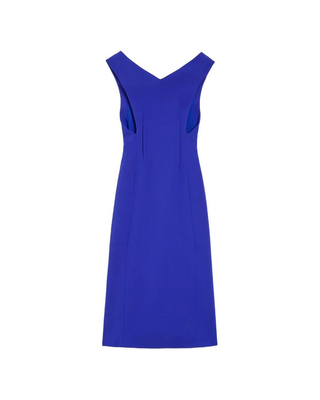 Jil Sander Blue Technical Crêpe Dress