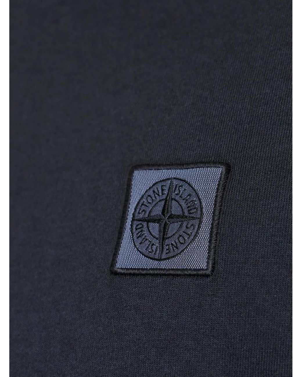 Stone Island Blue Logo-Patch Long-Sleeve T-Shirt for men