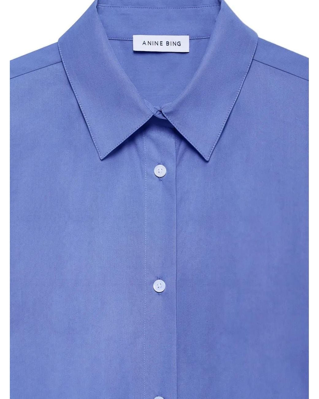 Anine Bing Blue Plaza Shirt