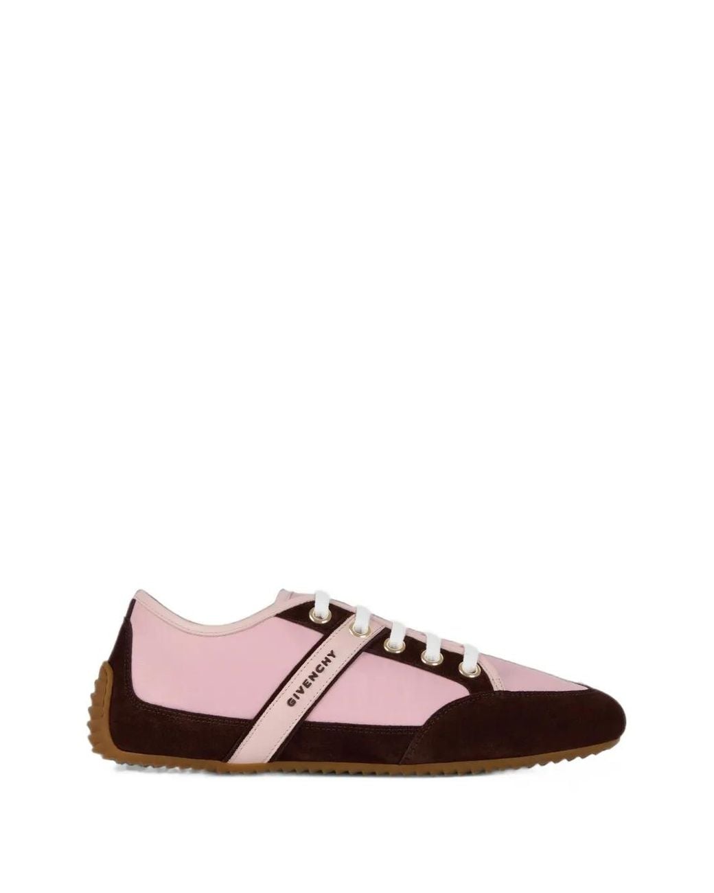 Givenchy Pink Schmale Sneakers Aus Nylon Und Wildleder
