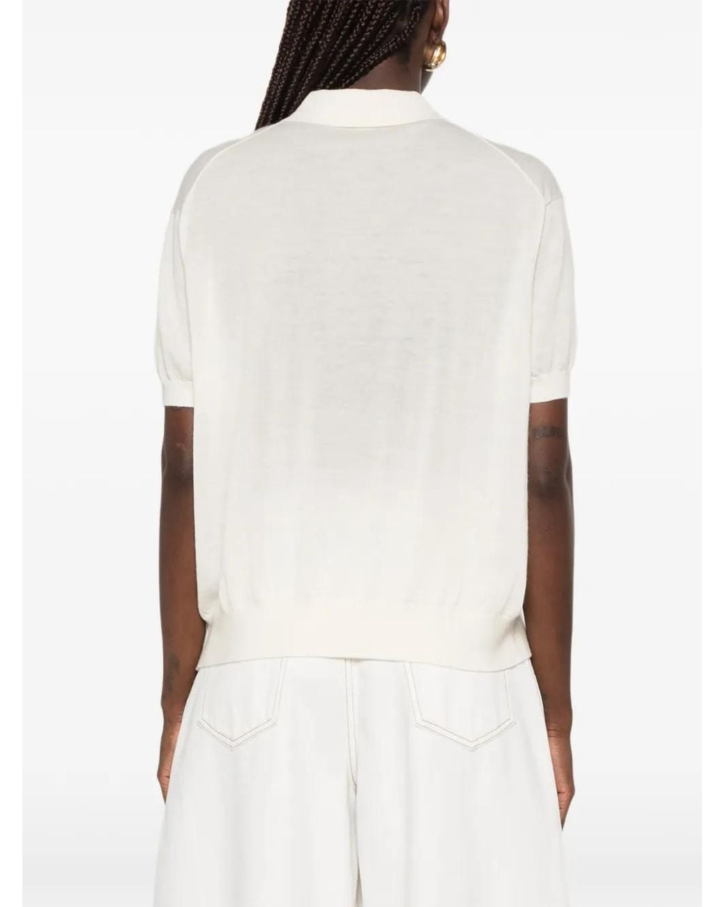 FRAME White Classic-Shaped Polo Shirt