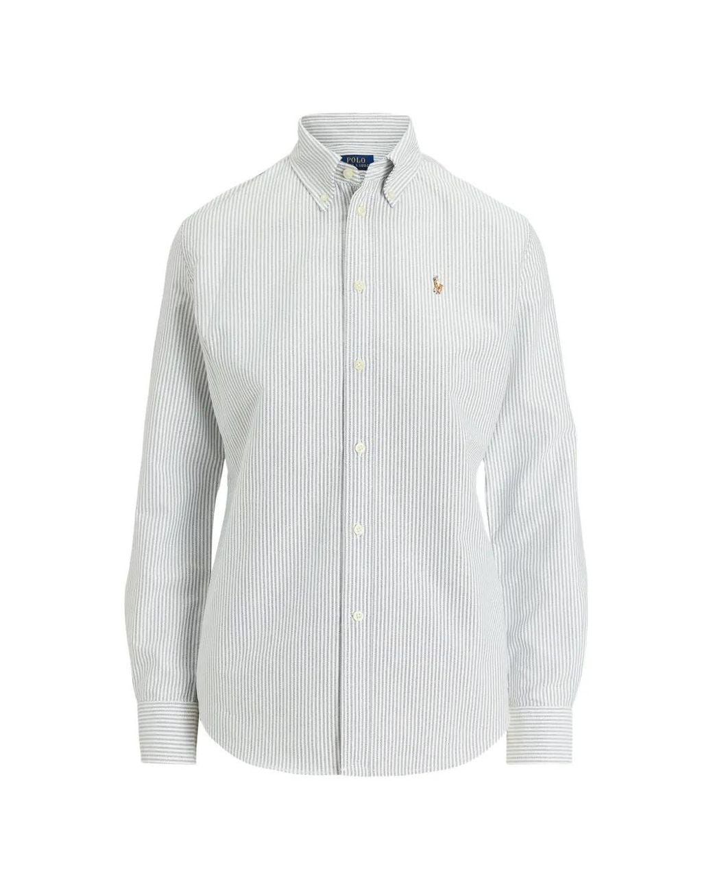 Polo Ralph Lauren White Striped Button-Down Shirt