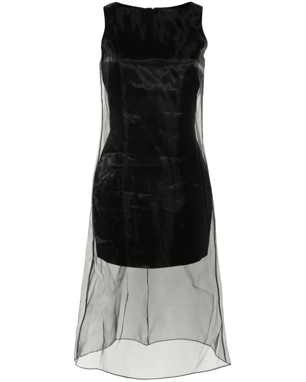 Theory Black Overlay Midi Dress