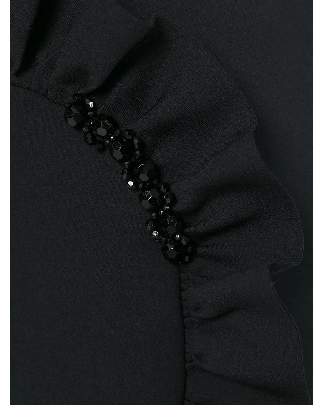 Simone Rocha Black Frilled Straight Skirt