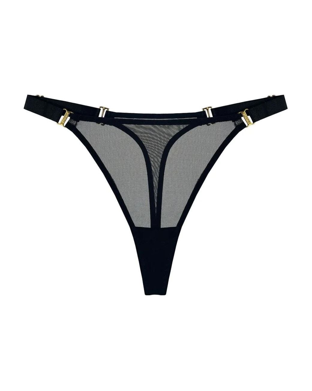 Bordelle Gray Signature Mesh Thong
