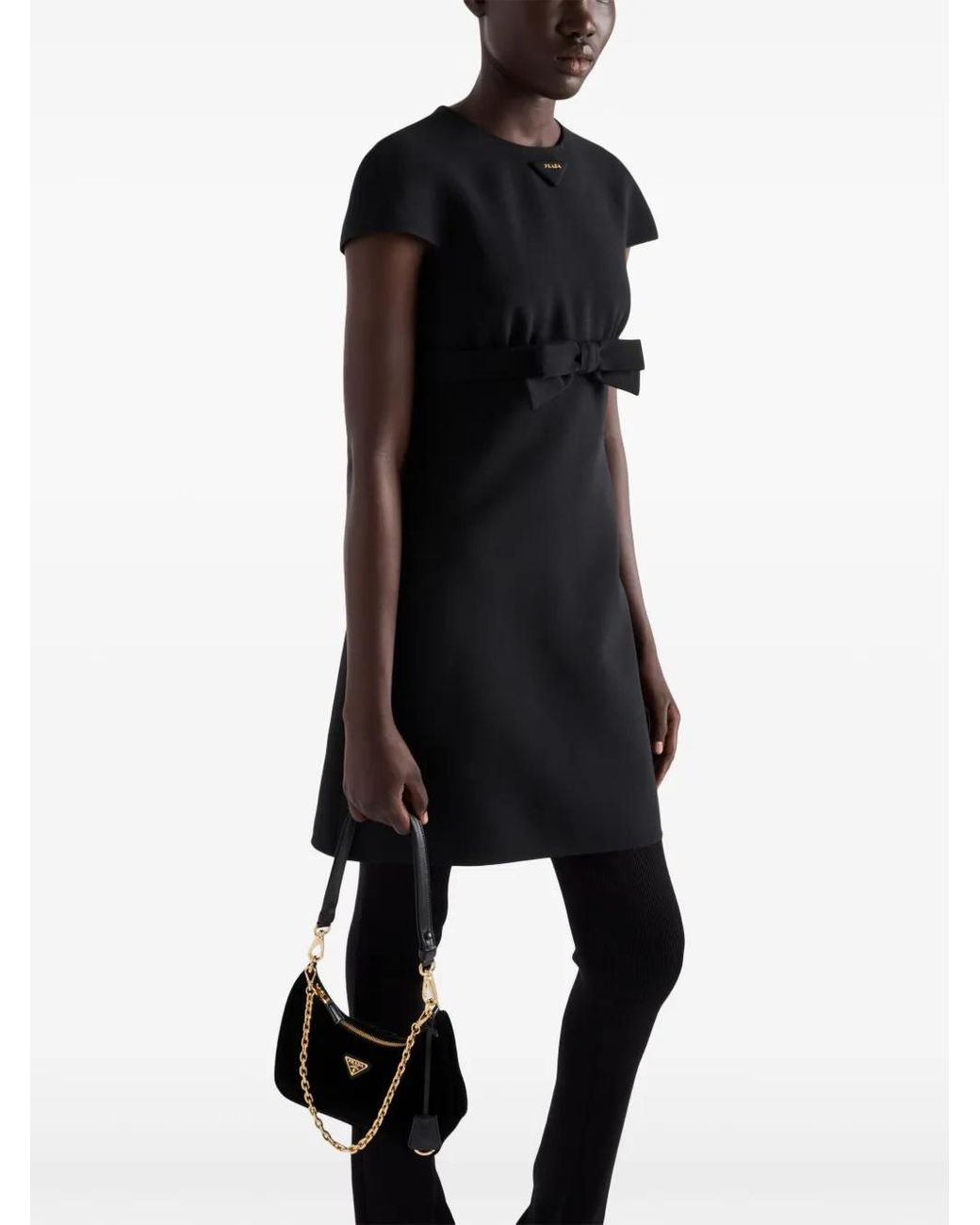 Prada Sablé Mini-Jurk in het Black