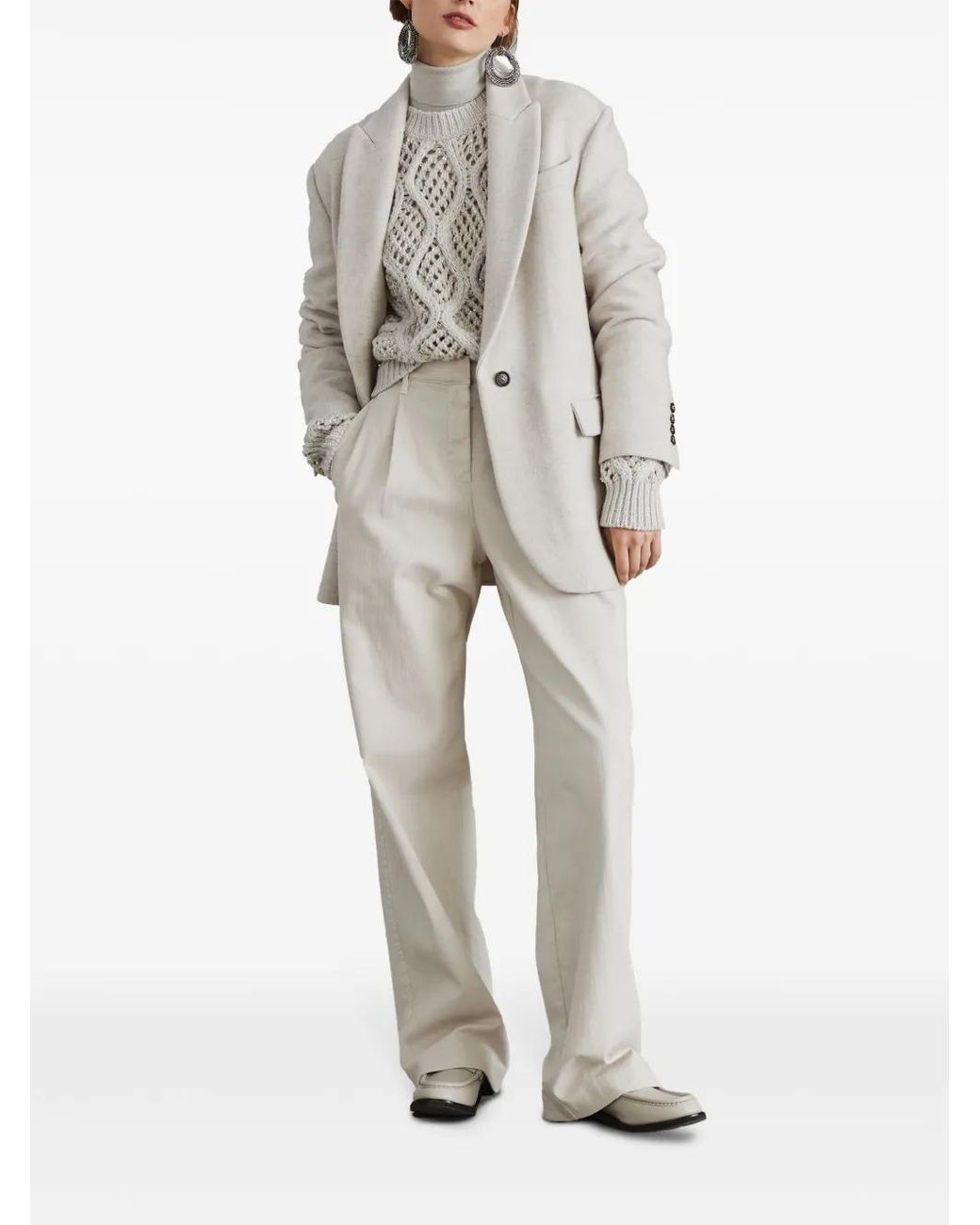 Brunello Cucinelli Gray Wool Blazer