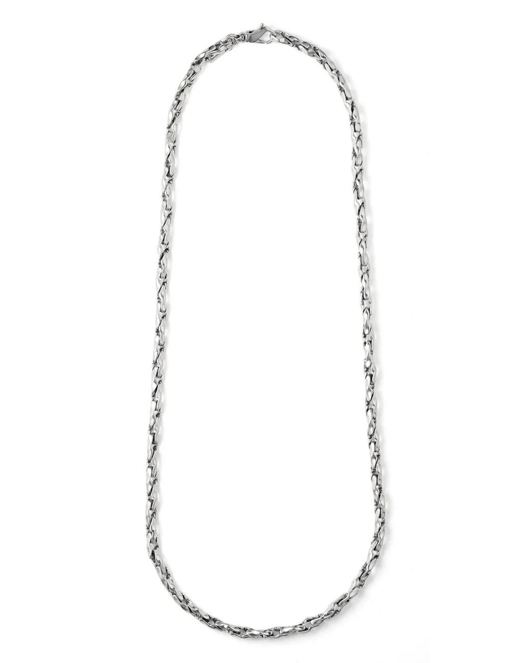 Emanuele Bicocchi White Hammered-Chain Necklace