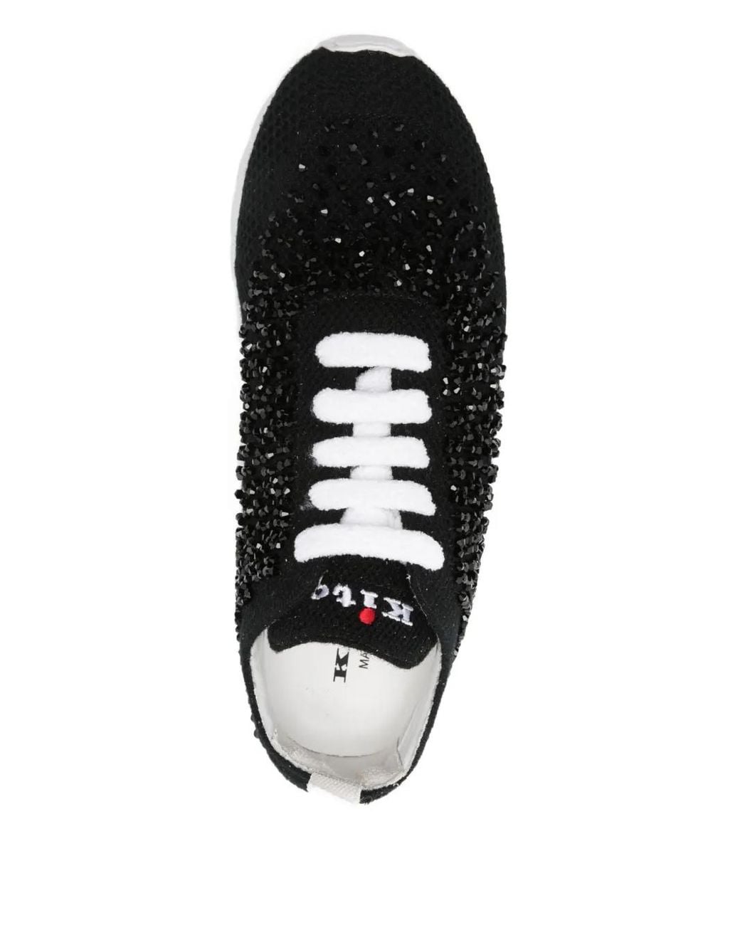 Kiton Black Fit Sneakers Mit Perlen