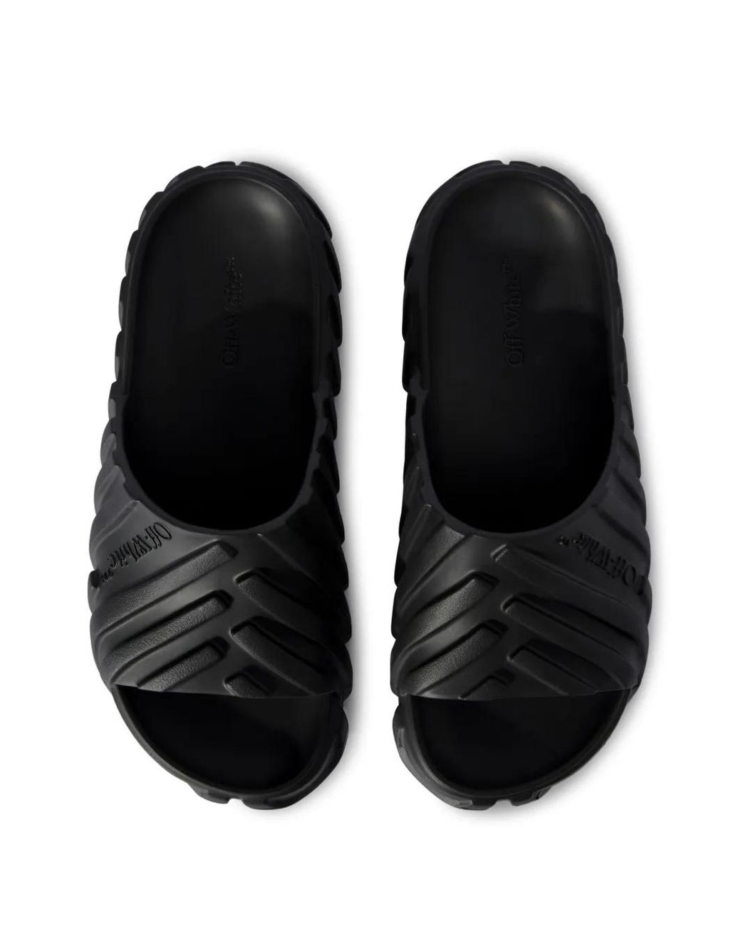 Off-White c/o Virgil Abloh Black Off Exploration Sliders for men