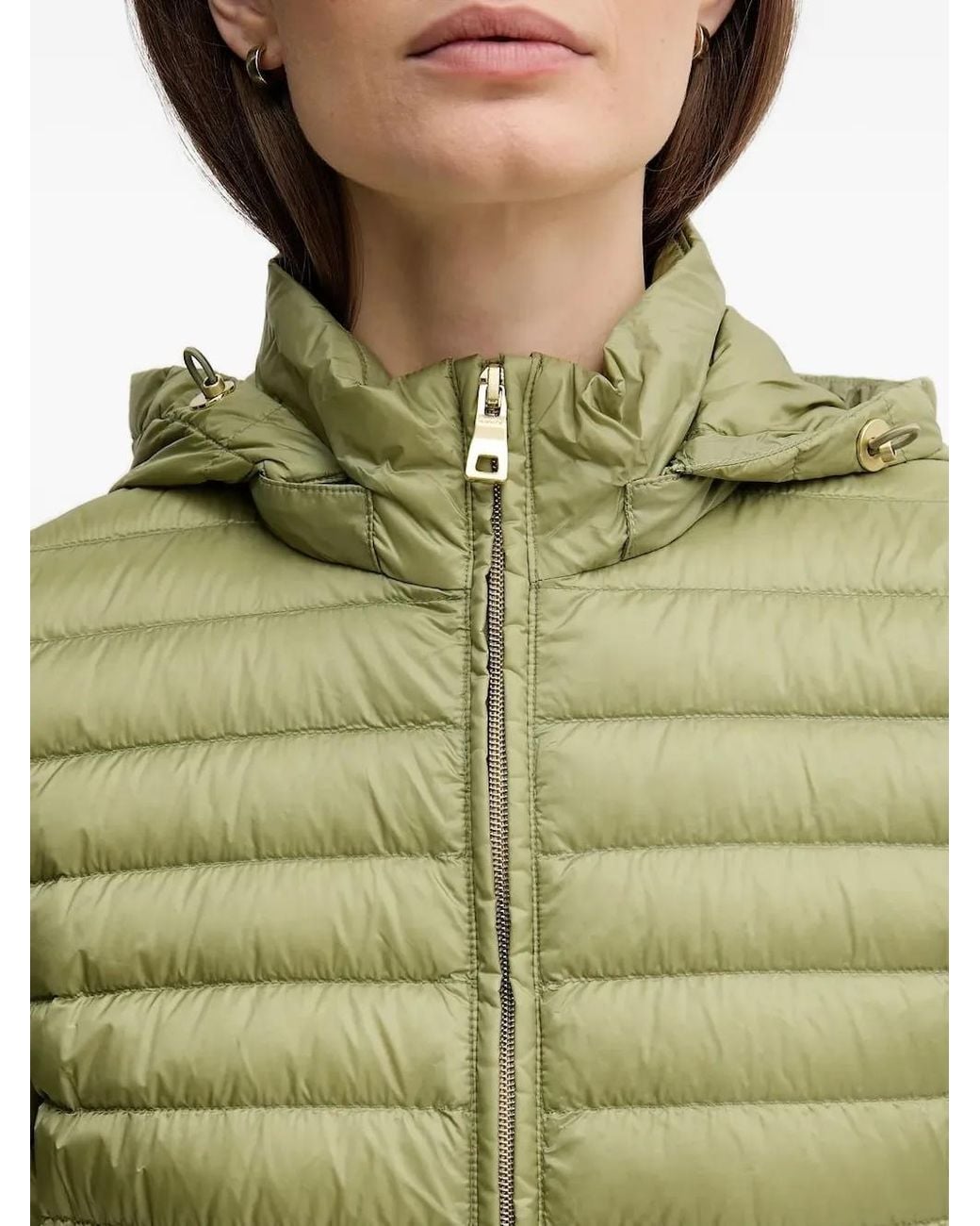 Geox Green Jaysen Quilted Hooded Jacket