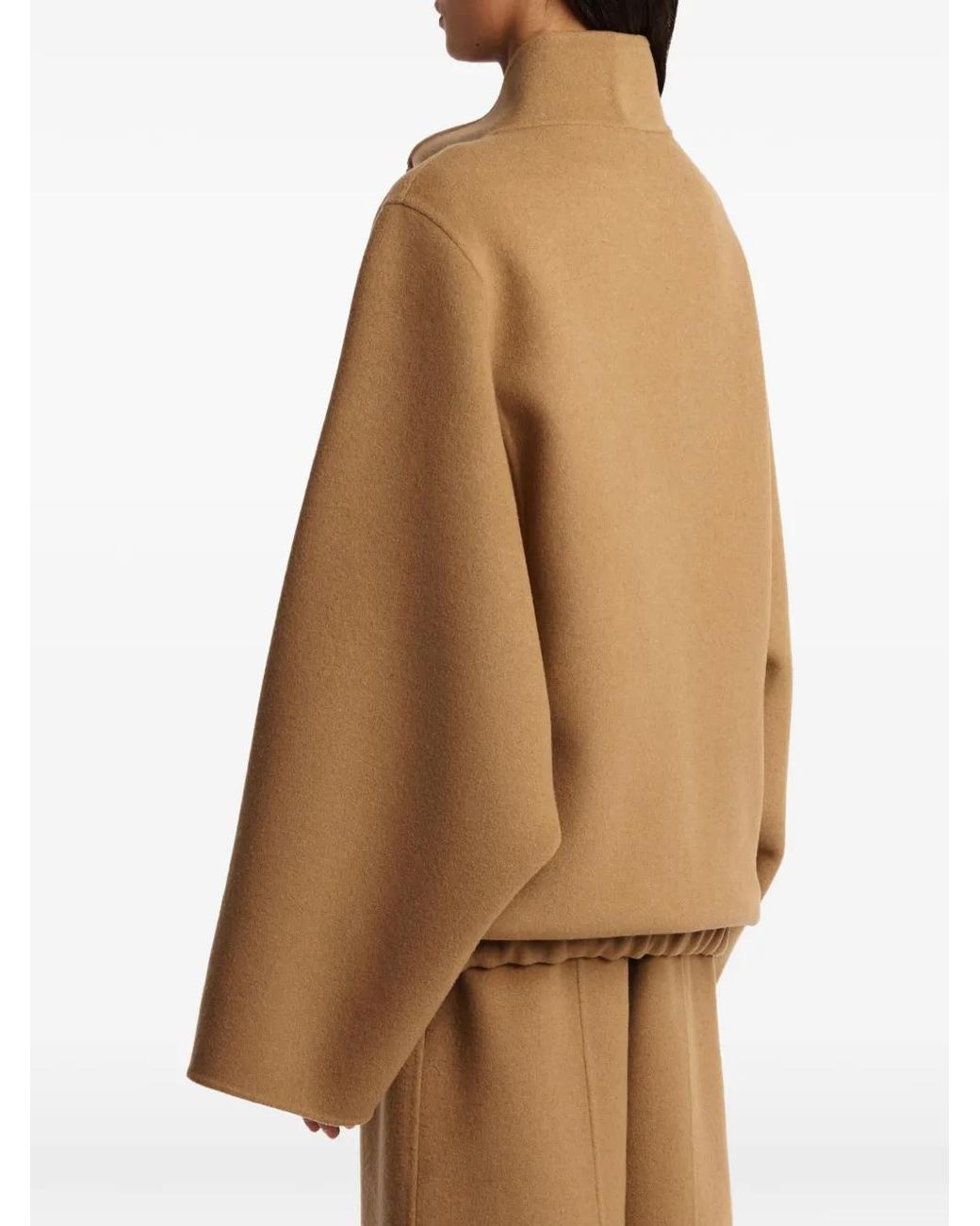 Khaite Natural Wide-sleeve Zip-front Jacket