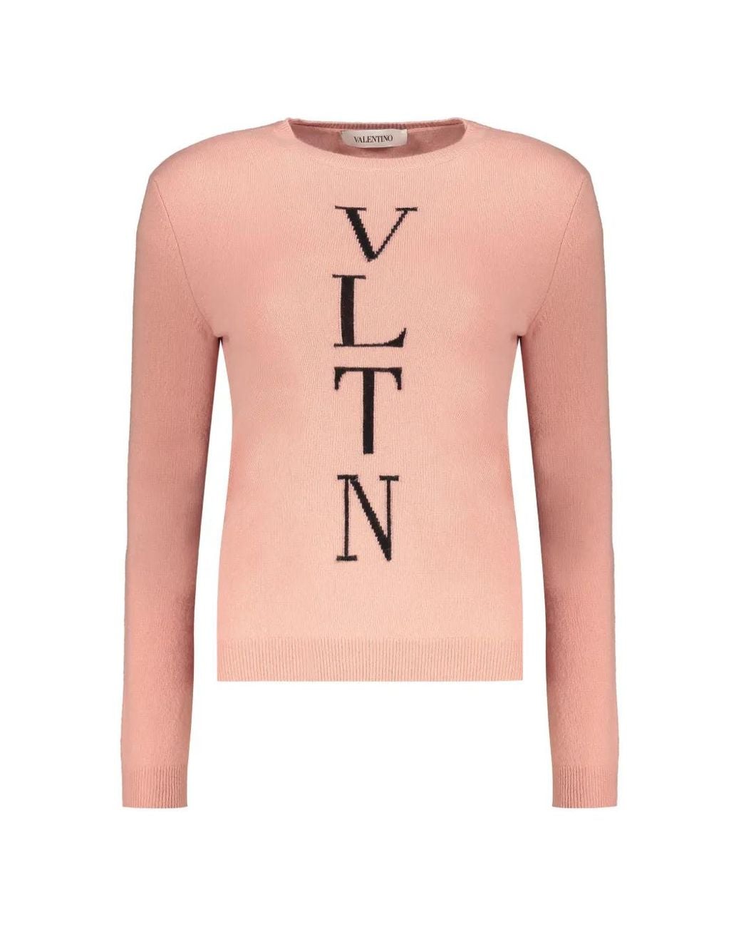 Valentino Garavani Pink Wool Crew-Neck Sweater