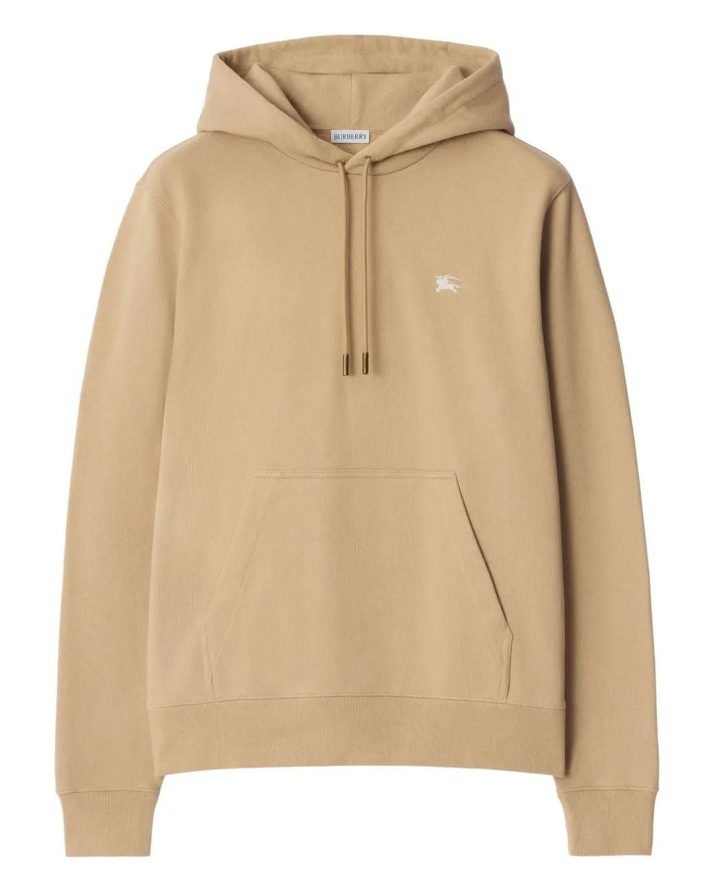 Burberry Natural Knight Stamp Cotton Hoodie for men
