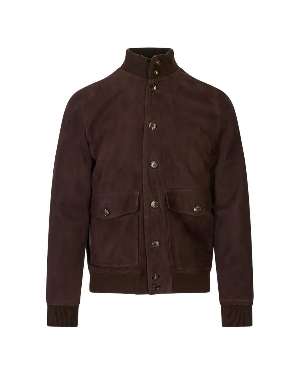 Stewart Button-Up Bomberjack in het Brown voor heren