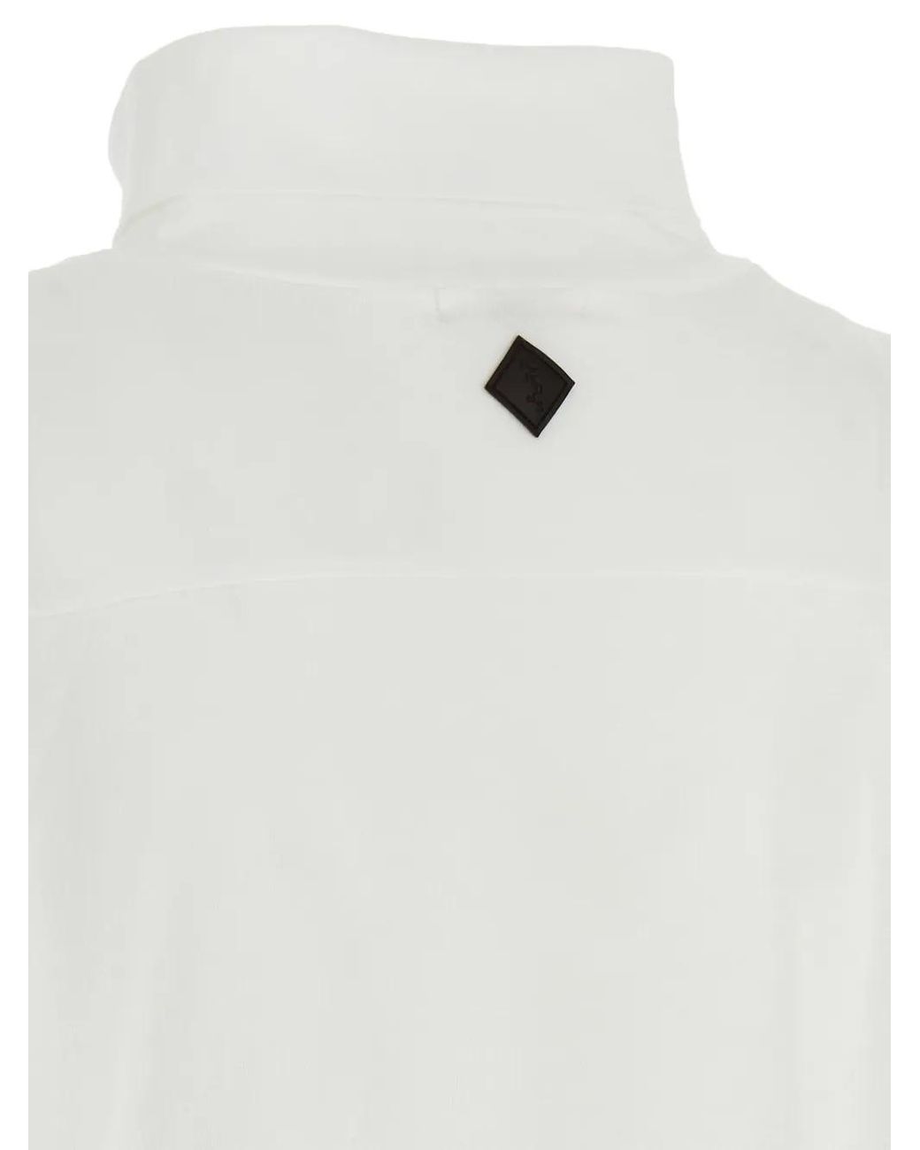 Haikure White Ivy High-Neck Long-Sleeve T-Shirt