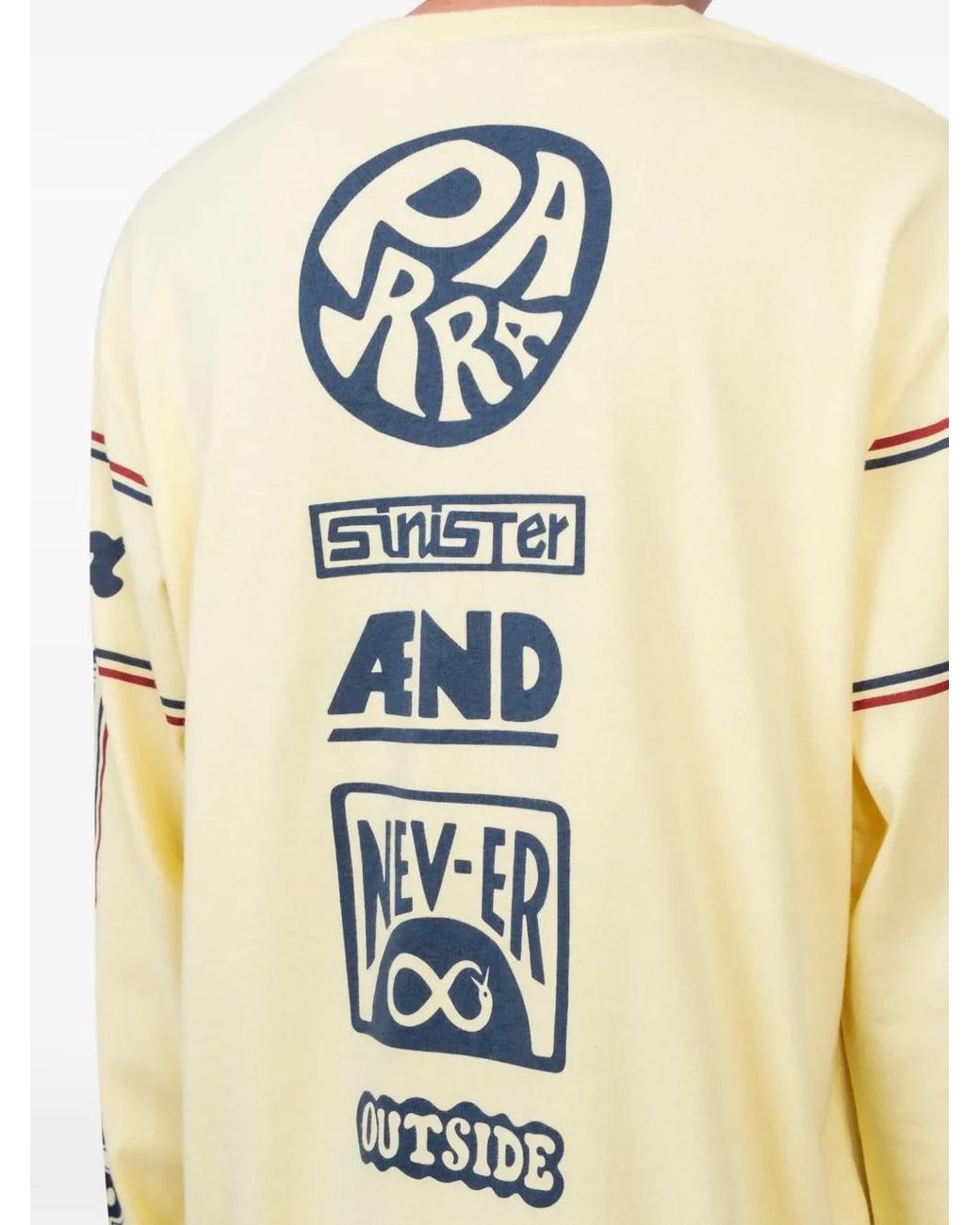 by Parra Natural Graphic-Print Long-Sleeve T-Shirt for men