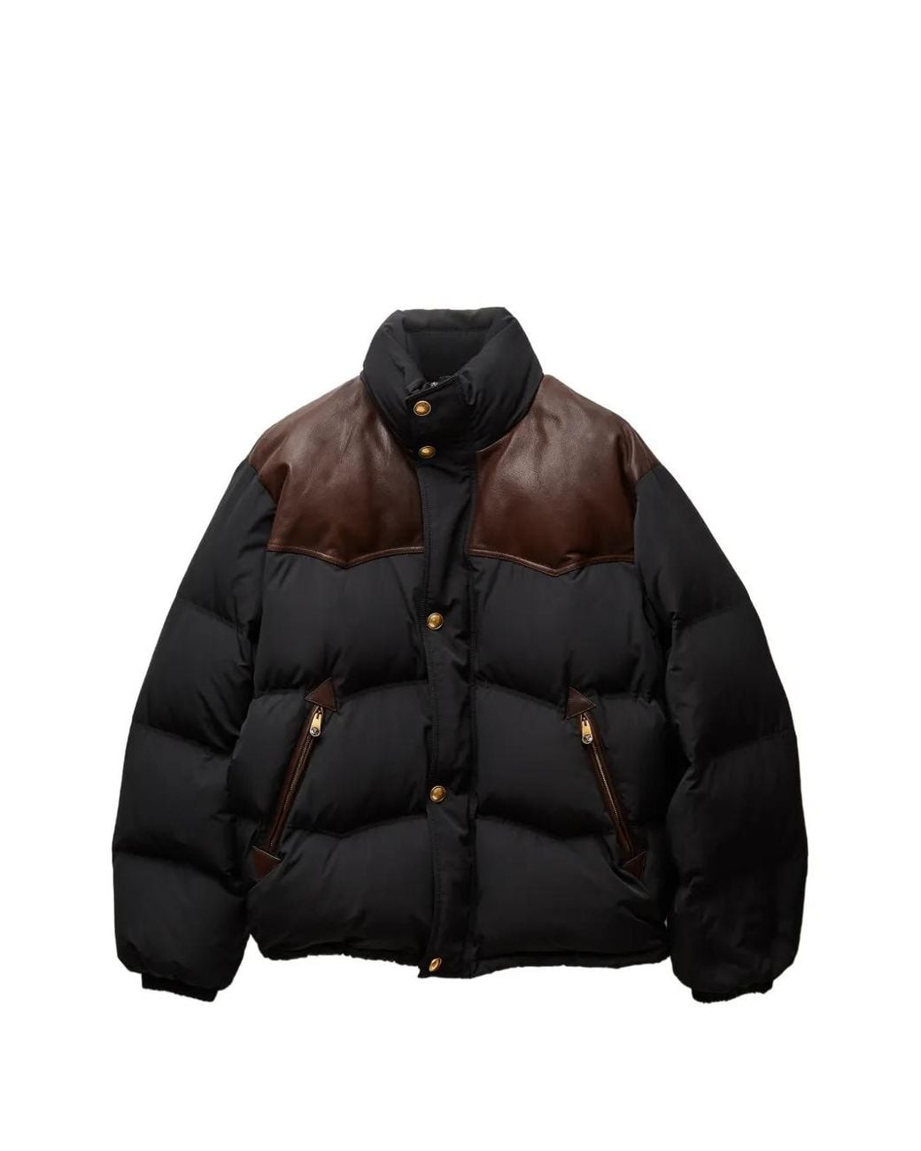 Versace Black Veste Bomber À Détails En Cuir for men
