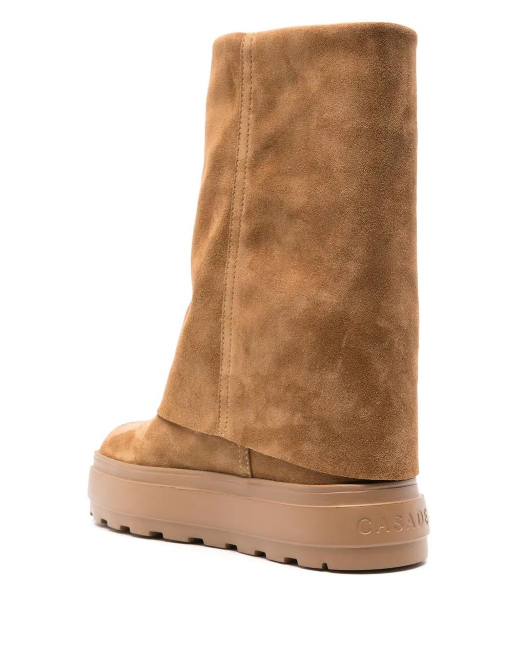 Casadei Brown Folded-Top Boots
