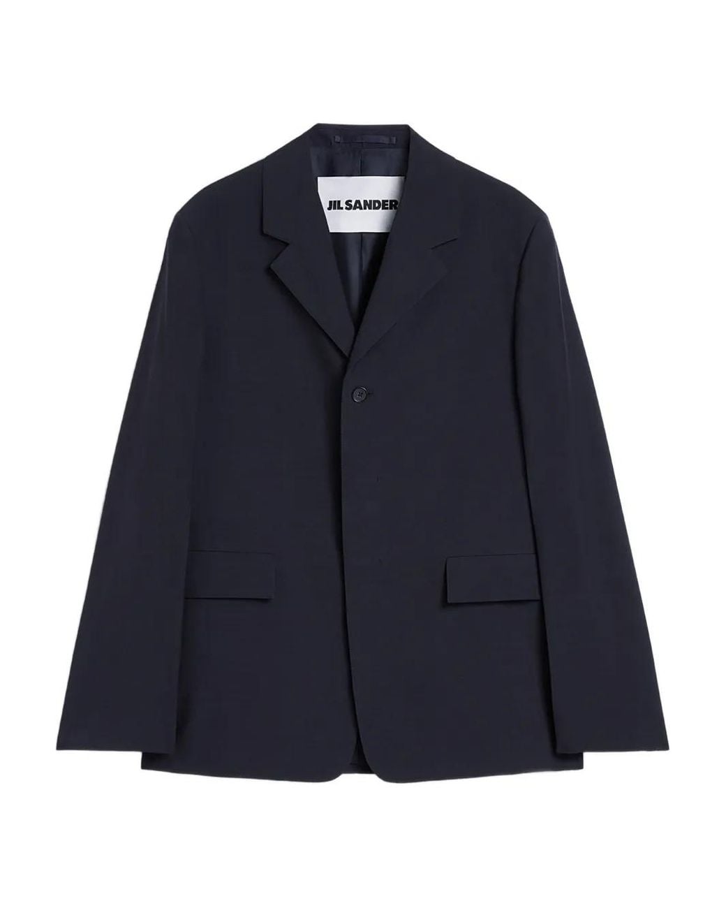 Chaqueta De Vestir De Popelina De Lana Jil Sander de hombre de color Blue
