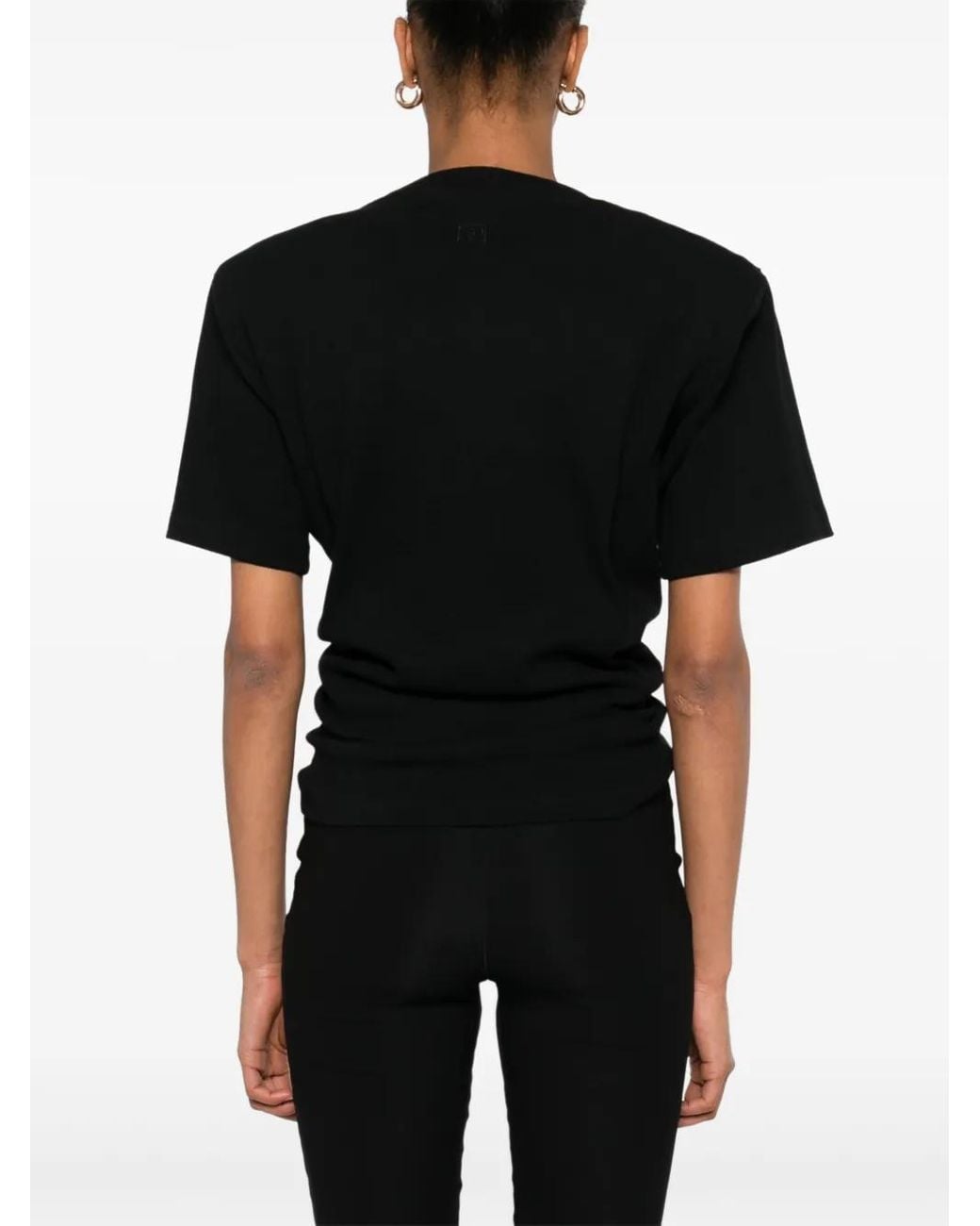 Magda Butrym Black Cropped T-Shirt