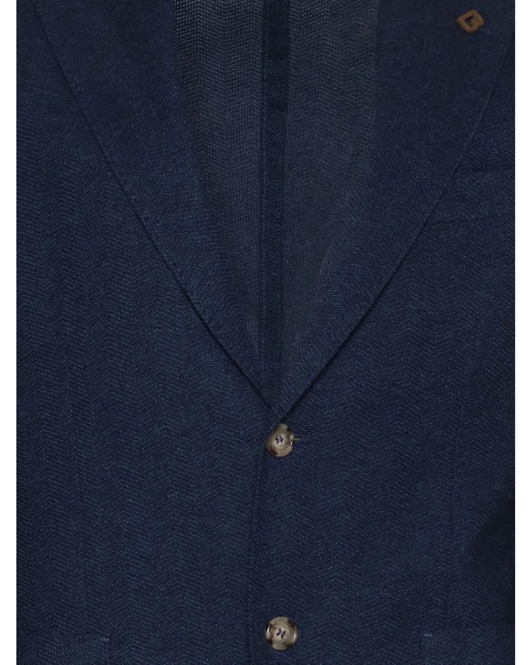 Brera Orologi Blue Two-Button Knitted Jacket for men