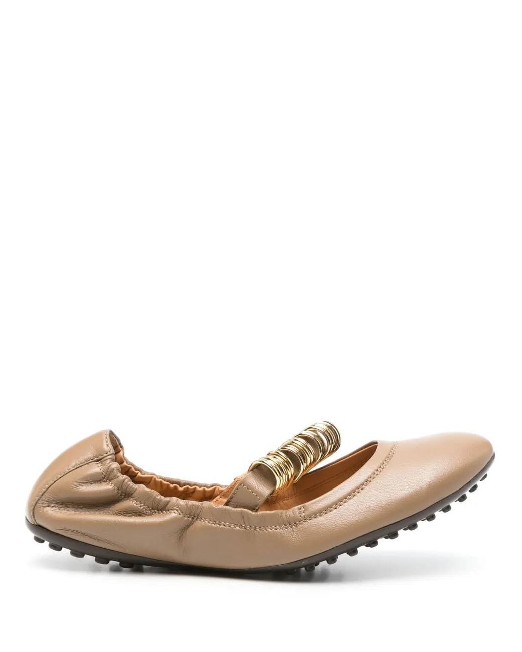 Tod's Natural Ballerina Dee Fascia Anelli
