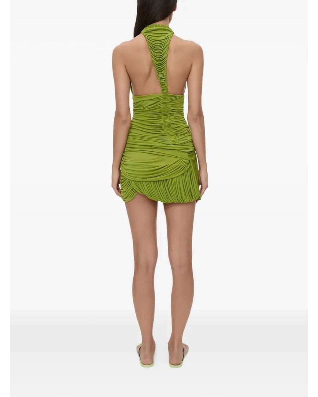 Christopher Esber Green Beach Glass Bubble Mini Dress
