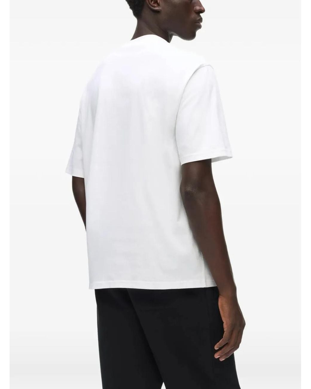 Karl Lagerfeld White Rome Statue-Print T-Shirt for men