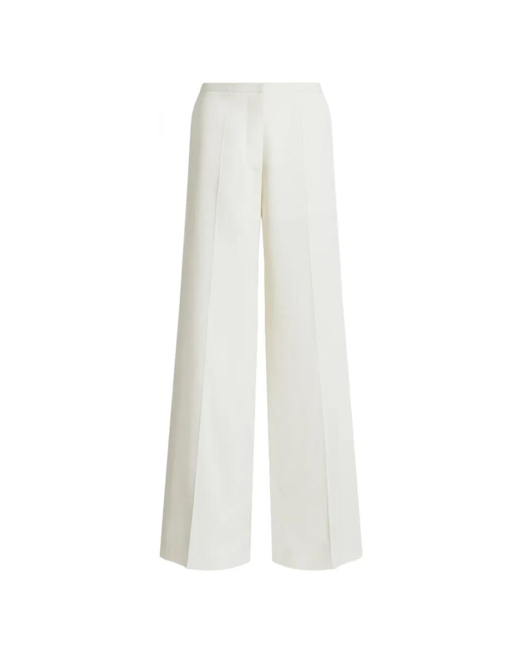 Alberta Ferretti White Wide-Leg Trousers