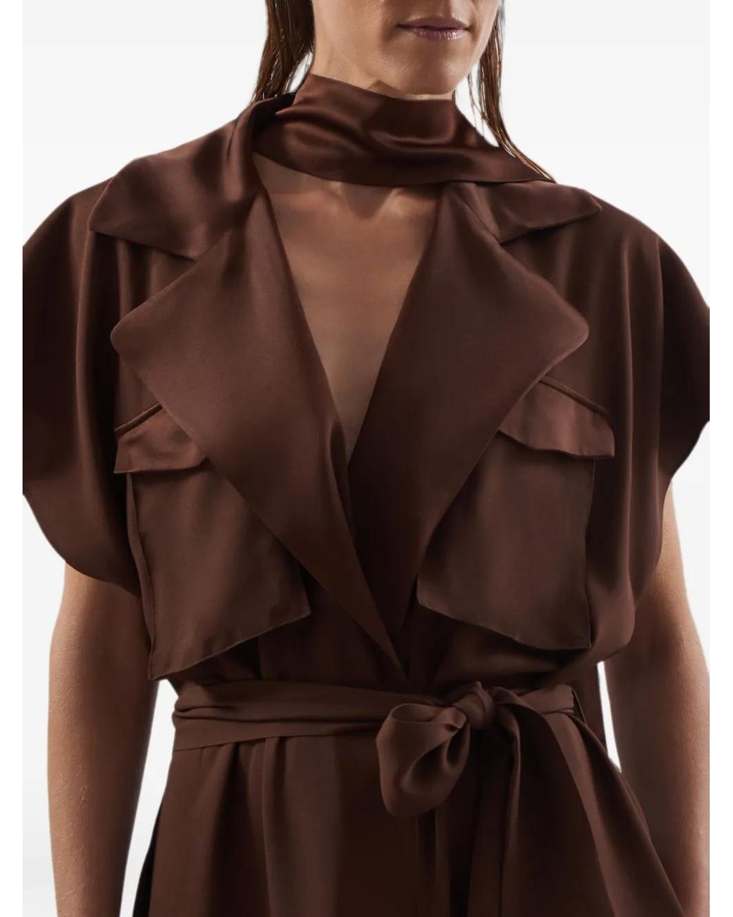 Taller Marmo Brown Serengeti Belted-Waist Maxi Dress
